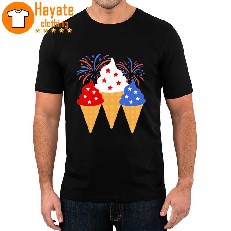 Ice Cream American Happy 4th of July shirt
