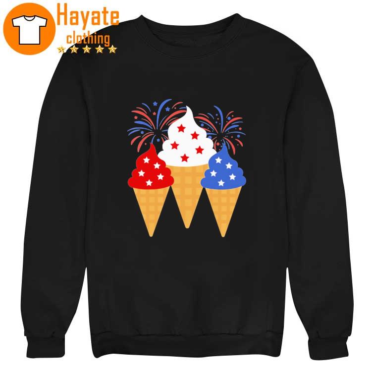 Ice Cream American Happy 4th of July sweater