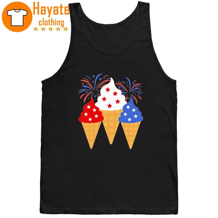 Ice Cream American Happy 4th of July tank top