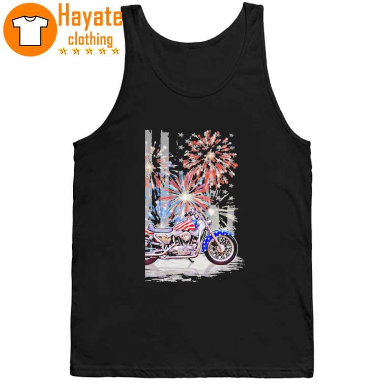 Motorcycles American Happy 4th of July tank top