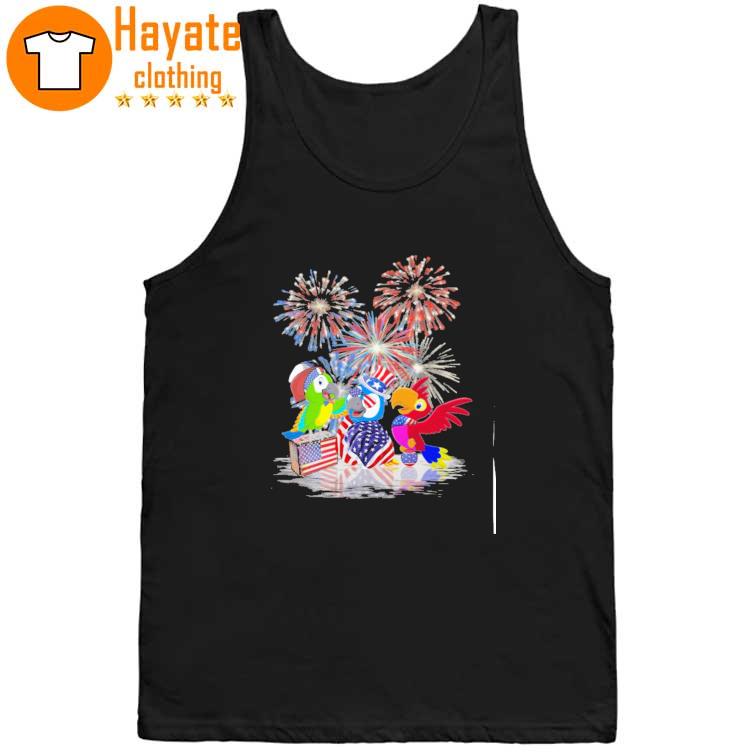 Parrot American Happy 4th of July tank top