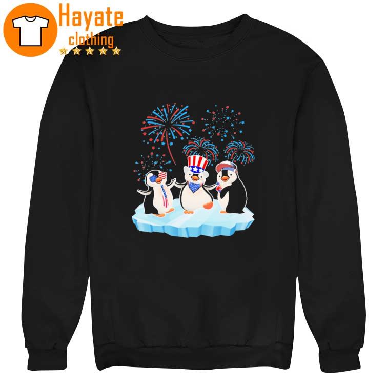 Penguin happy 4th of July sweater