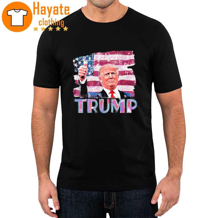 2022 Trump Was Right About Everything Republican Political Flag Shirt