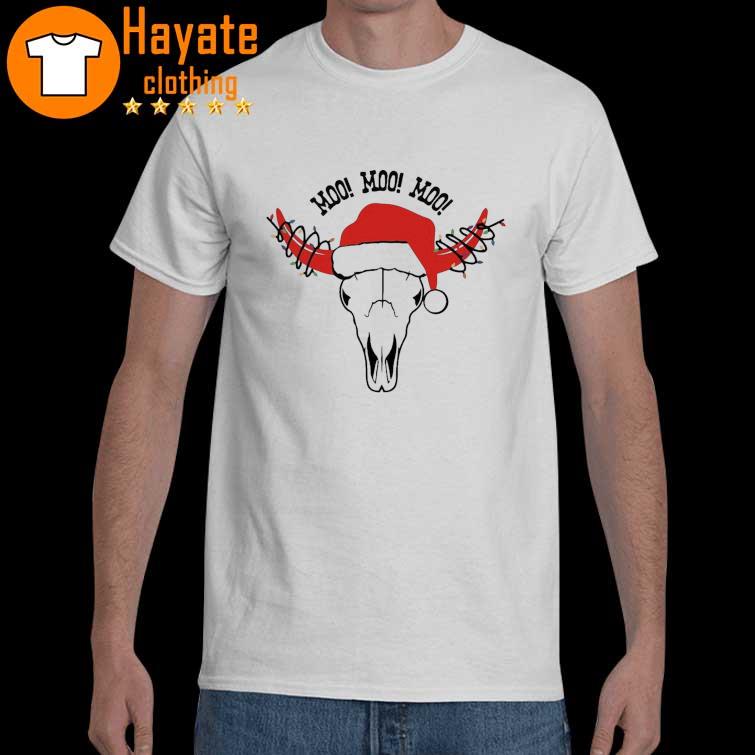 Skull Cow Moo Moo Moo Christmas 2022 Shirt