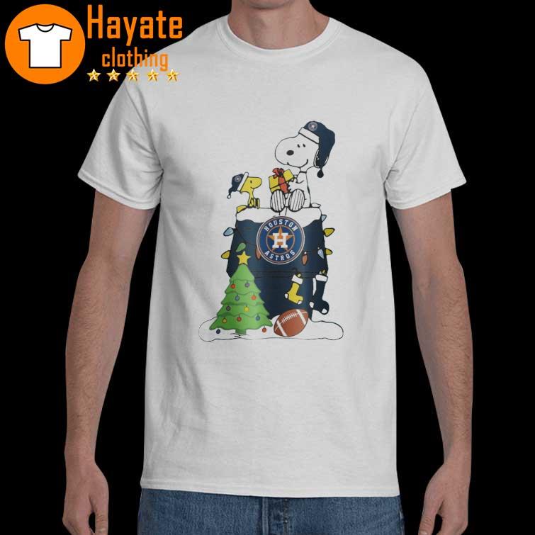 Snoopy and Woodstock's Merry Christmas Houston Astros Shirt