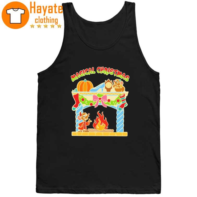 Cinderella Christmas with Jaq and Gus Fireplace tank top