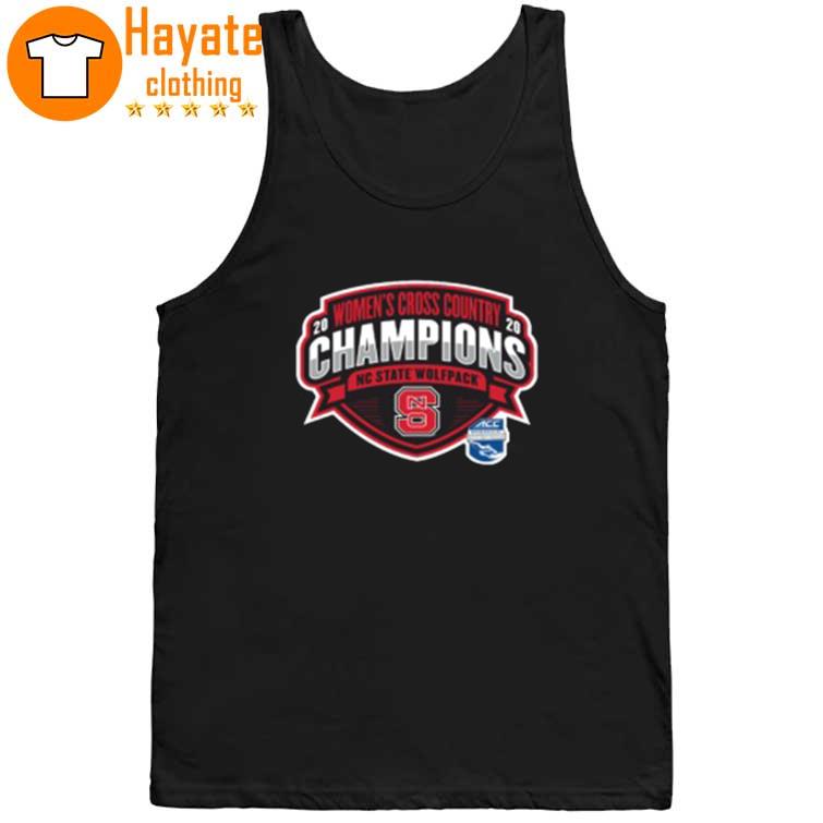 Fanatics Branded Heather Gray NC State Wolfpack 2020 ACC Women's Cross Country Conference Champions T-Shirt tank top