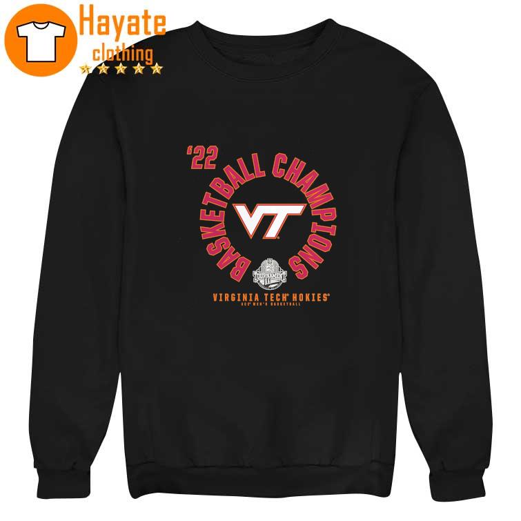 Men's Fanatics Branded Black Virginia Tech Hokies 2022 ACC Men's Basketball Conference Tournament Champions T-Shirt sweater