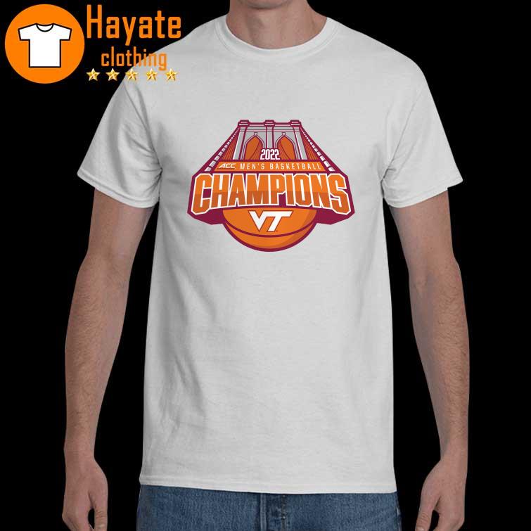 Men's Fanatics Branded White Virginia Tech Hokies 2022 ACC Men's Basketball Conference Tournament Champions shirt