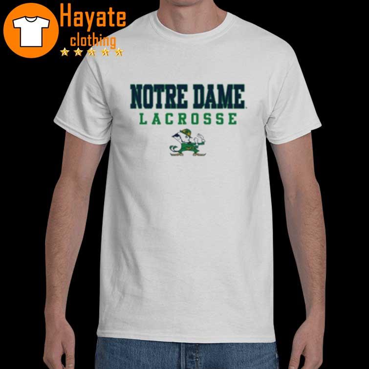 NCAA Sports Notre Dame Stack Logo Lacrosse Shirt