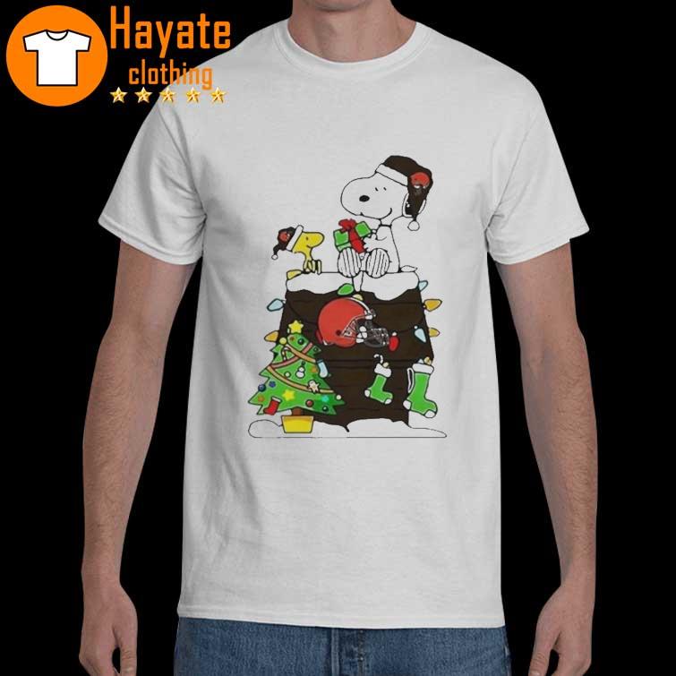 Nfl Cleveland Browns Snoopy And Woodstock Christmas Shirt