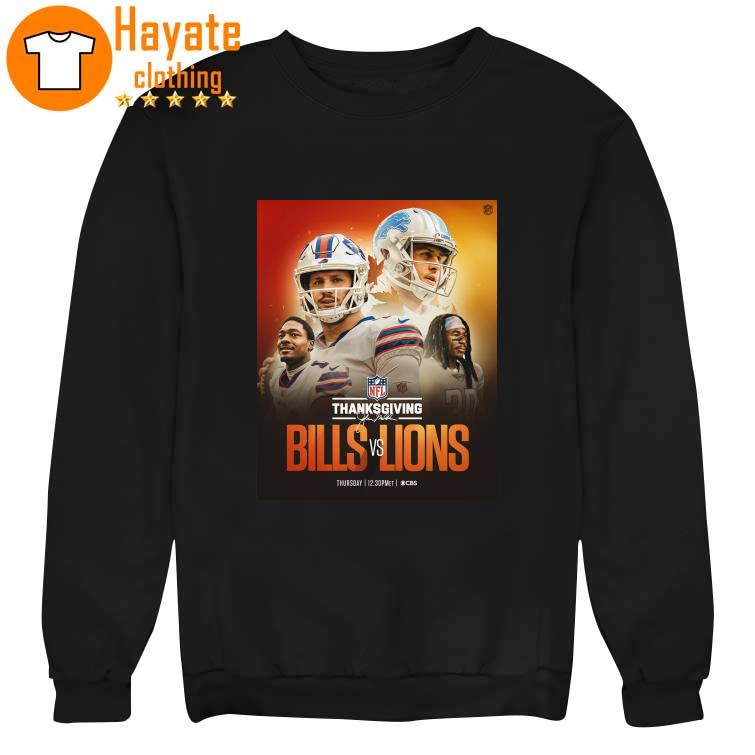 NFL Thanksgiving Bills vs Lions 2022 signature sweater