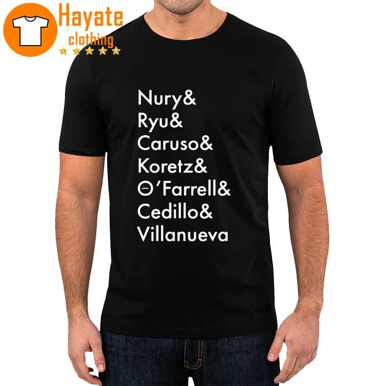 Nury Ryu Caruso Koretz O’farrell Cedillo Villanueva Shirt