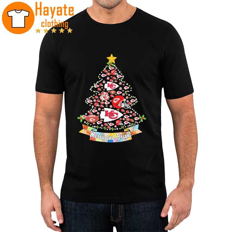 Official Kansas City Chiefs Merry and Bright Christmas Tree 2022 shirt