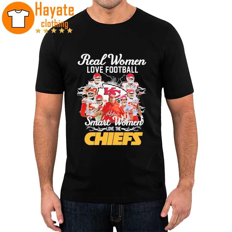 Official Real Women Love Football Smart Women love the Chiefs 2022 signatures shirt