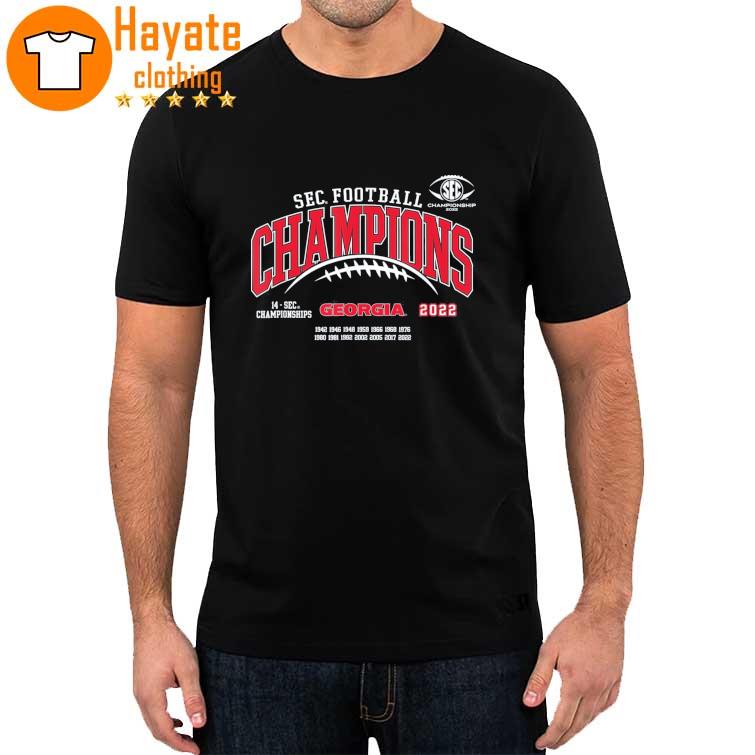 Georgia Bulldogs SEC Champs 2022 Laces T-Shirt