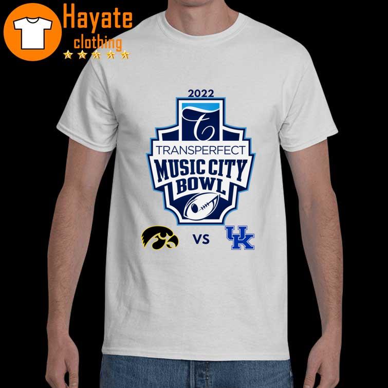 Iowa Hawkeyes vs Kentucky Wildcat 2022 Transperfect Music City Bowl shirt
