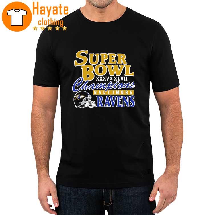 Men's Baltimore Ravens Homage Charcoal Super Bowl Shirt