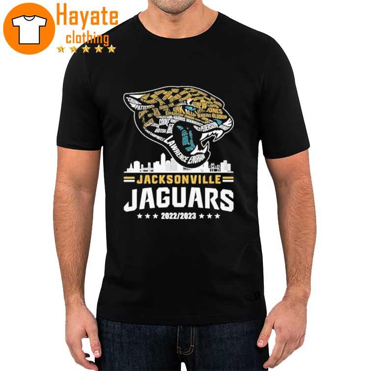Jacksonville Jaguars Player Names Logo Skyline 2022 2023 shirt