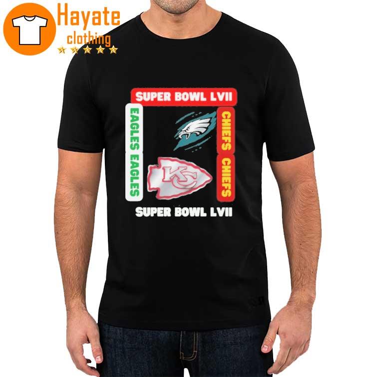 Eagles Eagles vs Chiefs Chiefs Super Bowl LVII 2023 shirt
