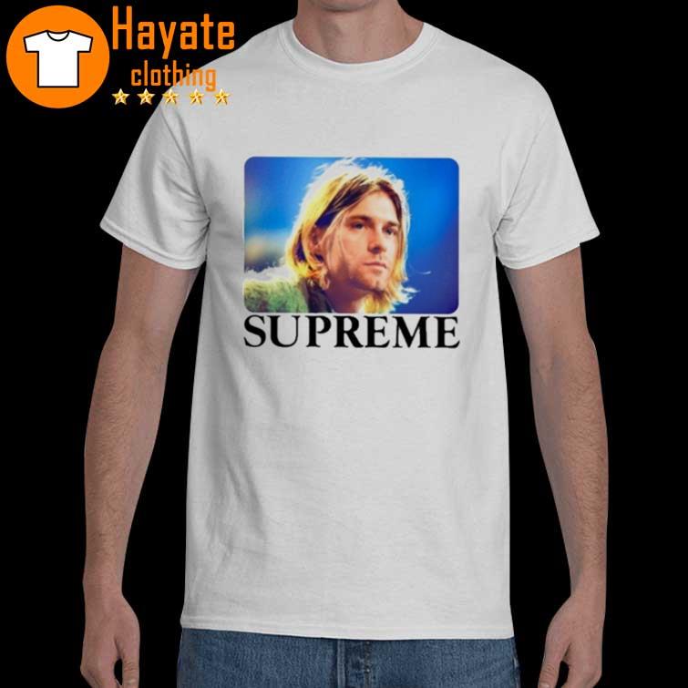 Son's Wiz Khalifa Sebastian Wearing Supreme Kurt Cobain shirt