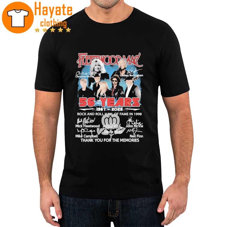 Funny Fleetwood Mac 56th Anniversary 1967-2023 thank You for the memories signatures shirt