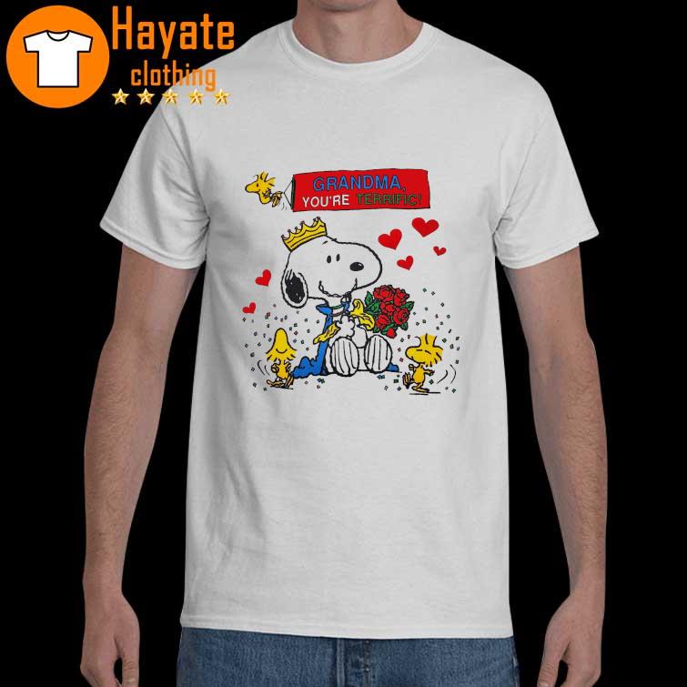 King Snoopy and Woodstock Grandma You're Terrific shirt