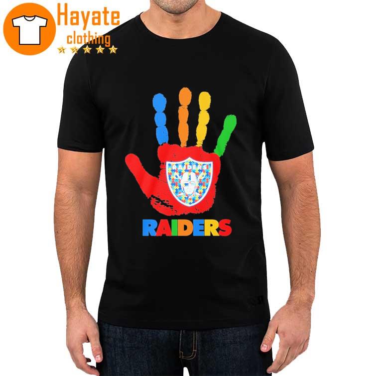 Las Vegas Raiders hand autism 2023 shirt