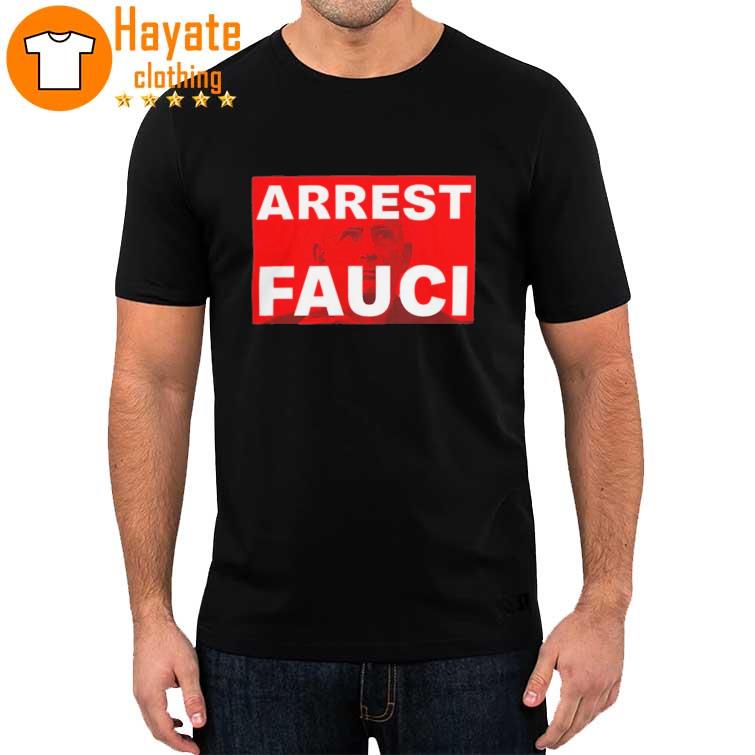 Liz Churchill Wearing Arrest Fauci shirt