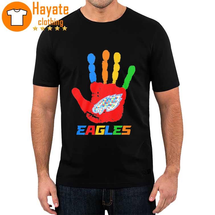 Philadelphia Eagles hand autism 2023 shirt