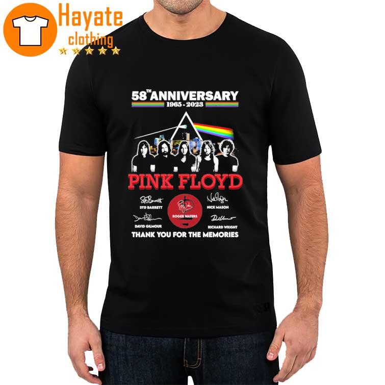 Pink Floyd 58th Anniversary 1965-2023 thank You for the memories signatures shirt