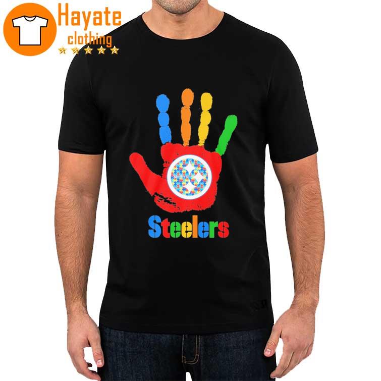 Pittsburgh Steelers hand autism 2023 shirt