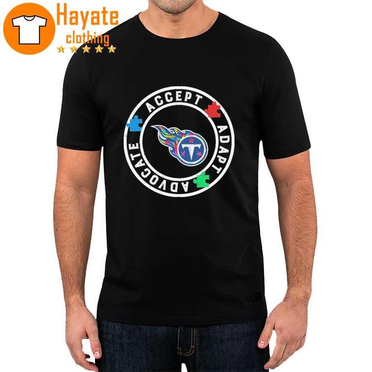 Tennessee Titans Autism Accept Adapt Advocate 2023 shirt