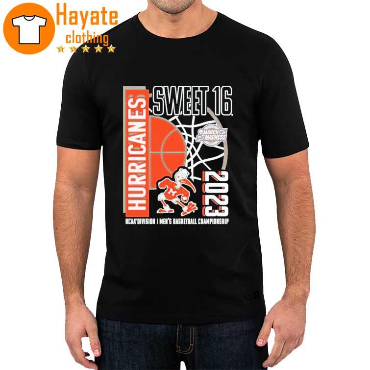 The Team Sports Miami Hurricanes Sweet 16 March Madness 2023 shirt