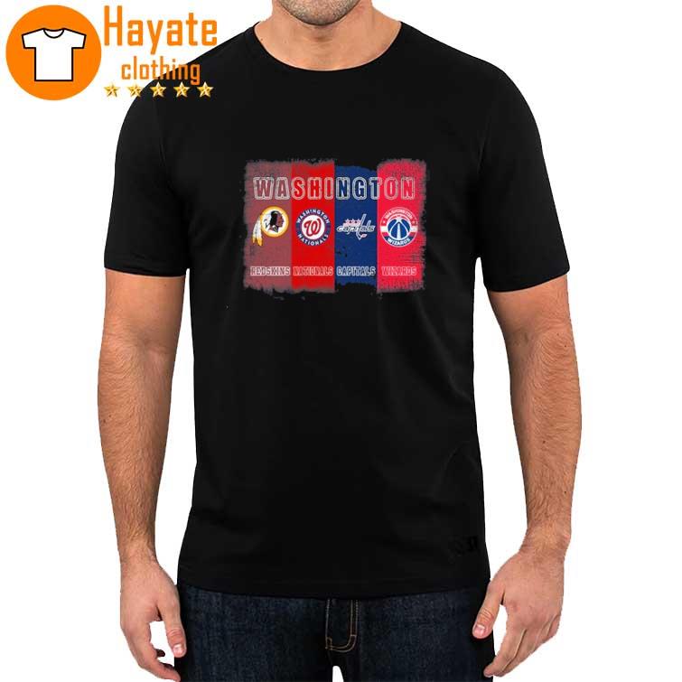 Washington Redskins Nationals Capitals and Wizards Four Team Players 2023 shirt