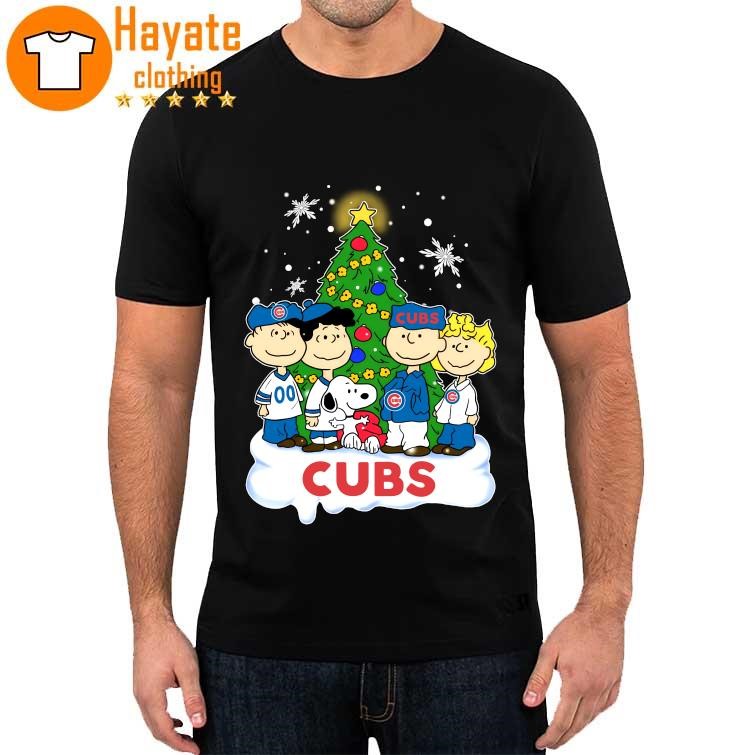 Original The Peanuts Chicago Cubs Christmas Tree 2023 Shirt